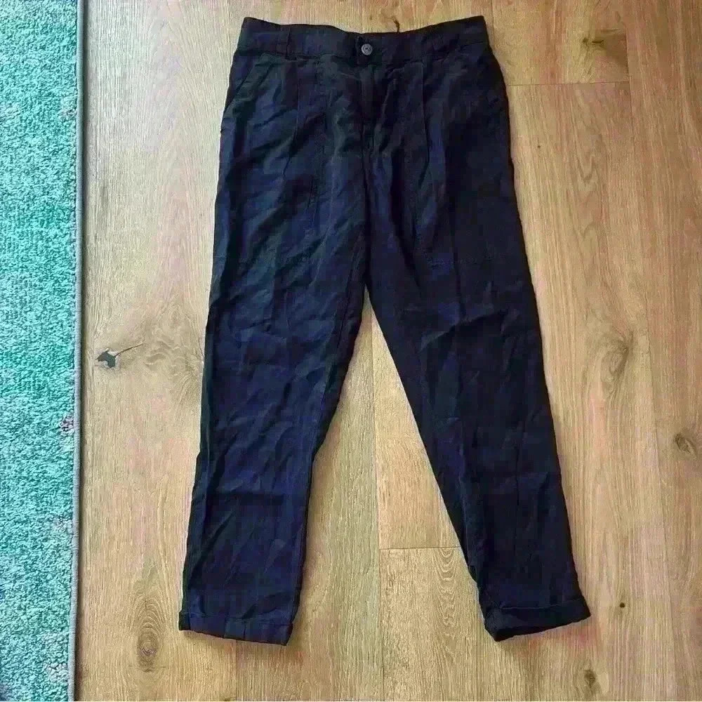 YFB Young Fabulous and Broke Tencel Black Pants Trousers Crop Medium